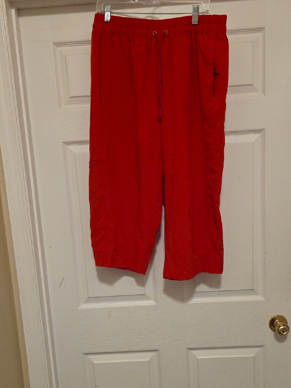 Lane Bryant Bright Red Capri Drawstring Pants
